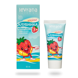 Детская зубная паста КРЕЙЗИ КЛУБНИКА