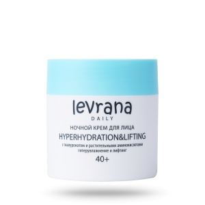 Ночной крем для лица с гиалуронатом и растительными аминокислотами, 40+