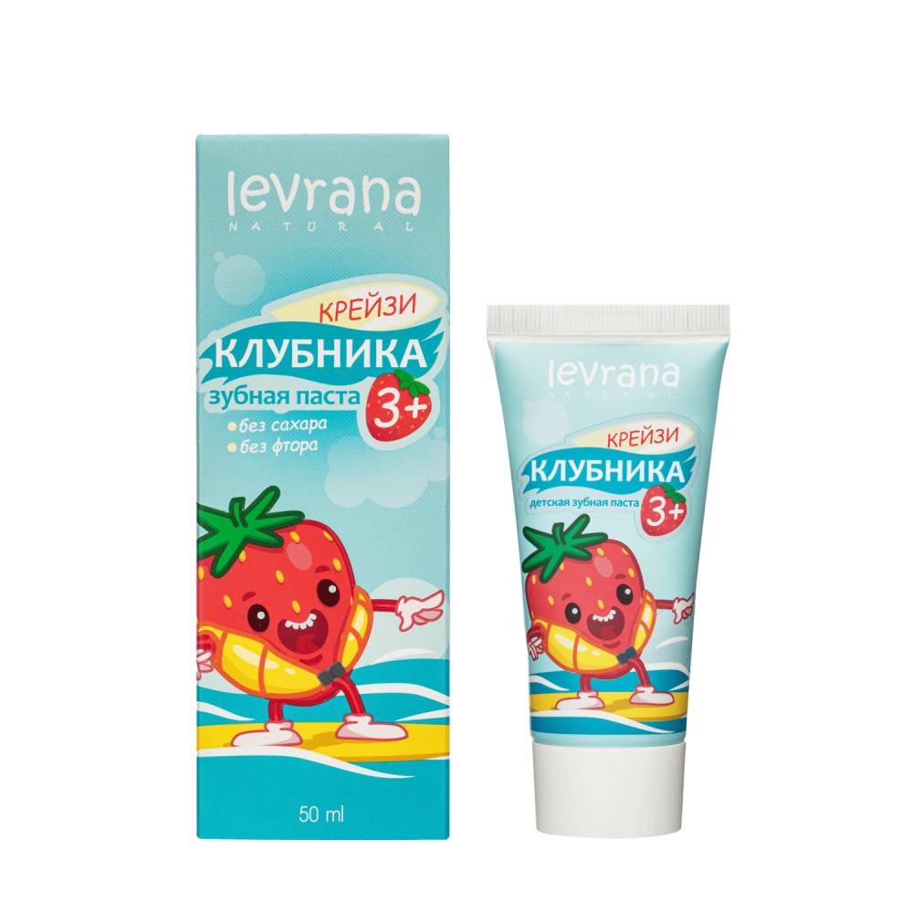 Детская зубная паста КРЕЙЗИ КЛУБНИКА