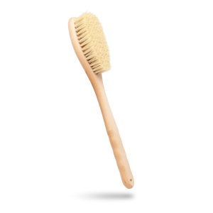 Щётка с ручкой для сухого массажа Levrana (натуральное волокно)