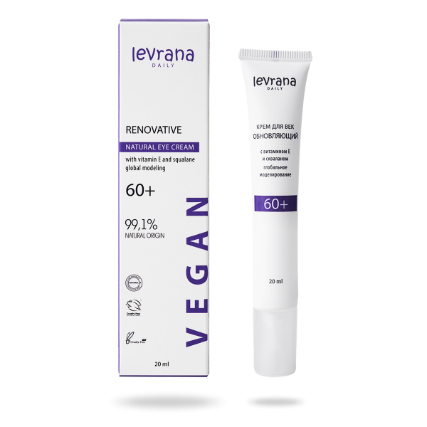 Крем для век обновляющий с витамином Е и скваланом, 60+