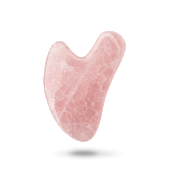 Гуаша для массажа лица, розовый кварц