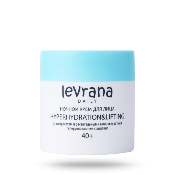 Ночной крем для лица с гиалуронатом и растительными аминокислотами, 40+